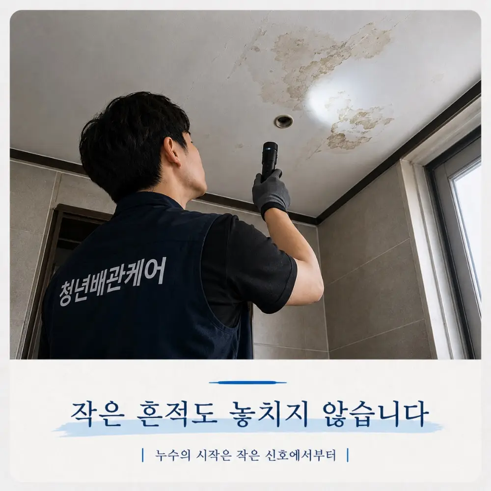 누수보수 셀프 가이드 — 되는 것, 안 되는 것, 하면 안 되는 것 - 청년배관케어